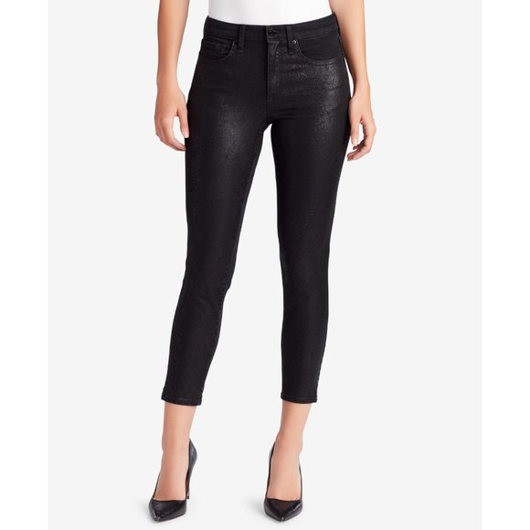 NWT Womens Size 26 26x27 William Rast Perfect Snakeskin Print Coated Skinny Jean - Picture 1 of 5